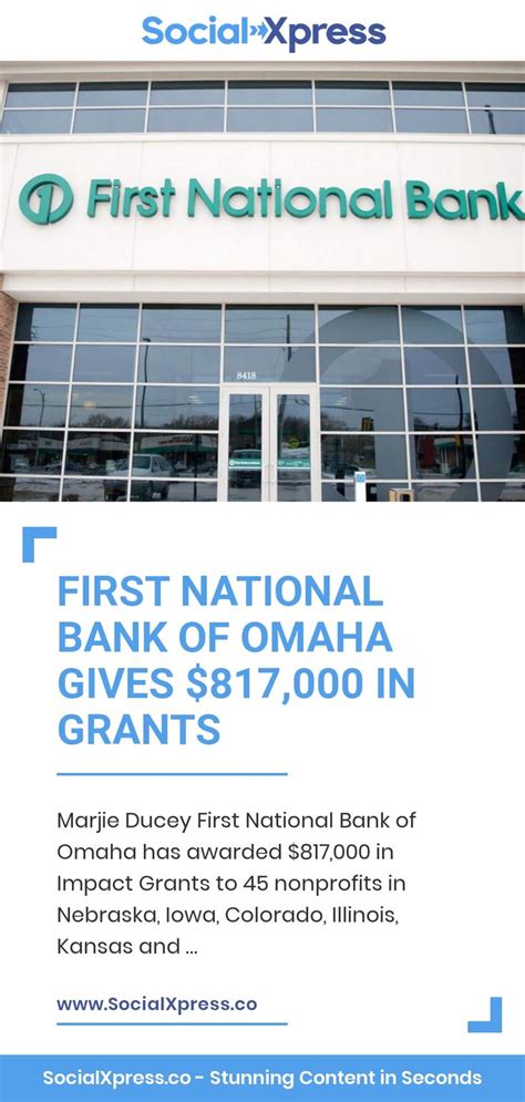 First National Bank Of Omaha Gives 817000 In Grants Omaha National