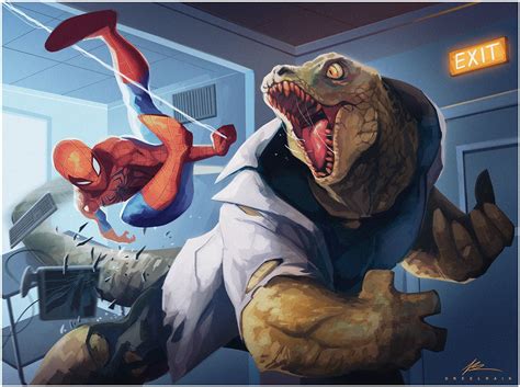 Spiderman Vs Lizard Valerio Dreelrayk Buonfantino On Artstation At
