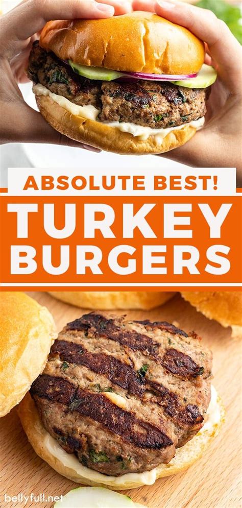 Turkey Burgers So Moist And Flavorful Belly Full Turkey Burger