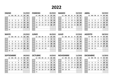 Calendario 2022 Por Meses Calendario Stampabile
