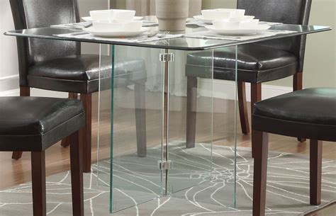 Square kitchen & dining room sets : Alouette Square Glass Dining Table from Homelegance (17811 ...