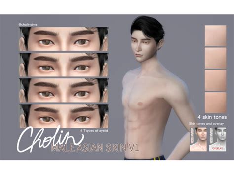 Male Asian Skin V1 Set By Cholinsims Sims 4 Hombres Sims