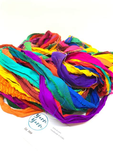 Sari Silk Ribbon Bright Popping Colours Yarn Yarn