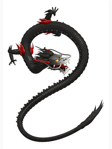 Black Dragon Poster By Moppo Redbubble