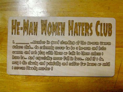 He Man Woman Haters Club Wood Sign Oath Little Rascals Our Gang Cave Dilly Ebay