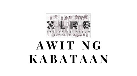Awit Ng Kabataan Xlr8 The Third Album Official Lyric Video Youtube