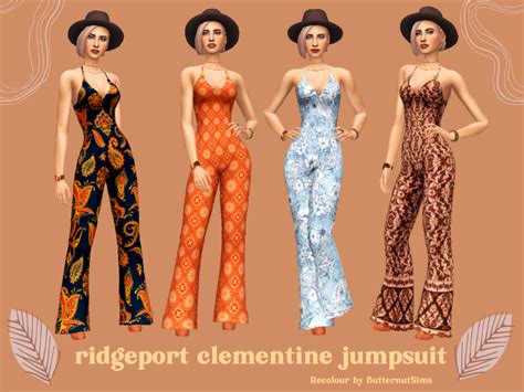 Ridgeport Clementine Jumpsuit Hey Lovelies Flares Outfit Sims 4