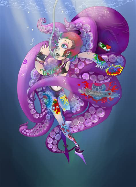 An Octopus And A Girl By Pietra Kr On Deviantart