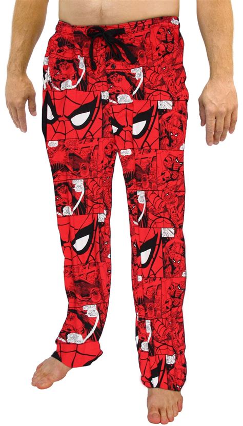 Sleep And Lounge Marvel Spiderman Mens Big And Tall Microfleece Pajama Pants Lounge Sleep Bottoms