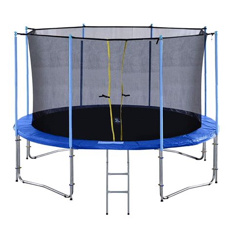 Exacme 14 Ft Trampoline With Inner Enclosure Net And Ladder 6181 C14
