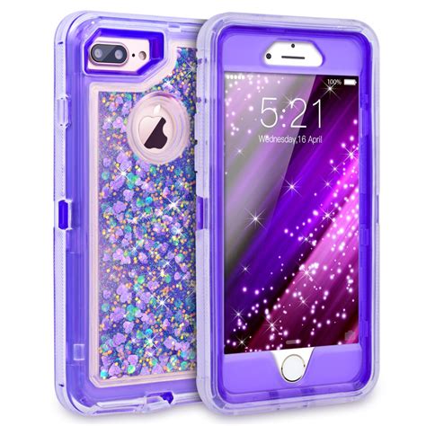 Galleon Iphone 7 Plus Case Dexnor Glitter 3d Bling Sparkle Flowing