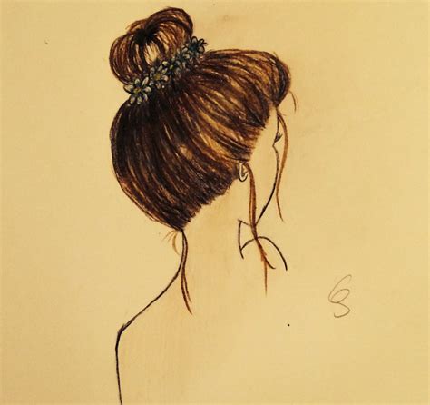 Messy Bun Drawing At Getdrawings Free Download