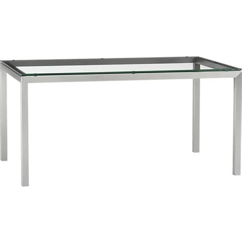Redefine your dining experience with elegant stainless steel base dining table at alibaba.com. Clear Glass Top/ Stainless Steel Base 60x36 Parsons Dining ...