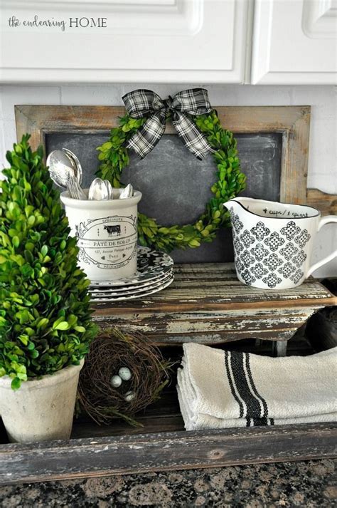 Cottage Farmhouse Style Vignette In The Kitchen French Country