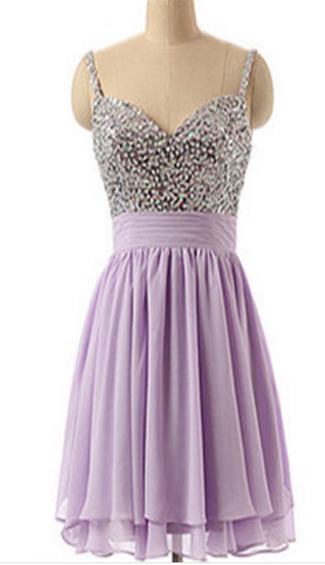 Light Purple Homecoming Dressspaghetti Straps Homecoming Dresses On Luulla