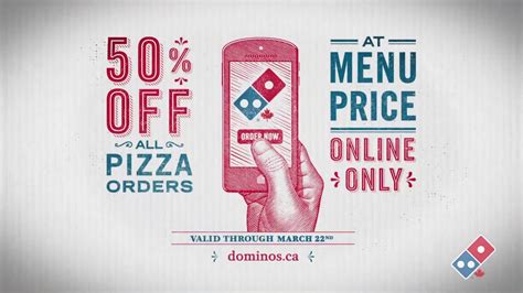 Dominos Pizza 50 Off Week Youtube