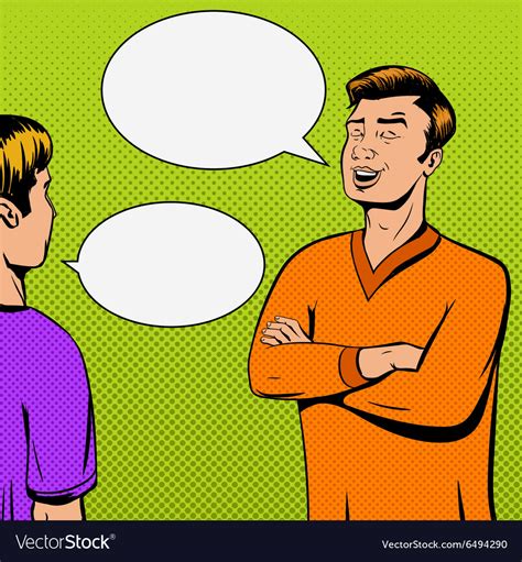 Comic Strip With Debate Of Two Persons Royalty Free Vector