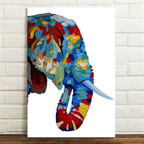 Abstract Canvas Prints Elephant Paintings Posters Home Decor Wall Art