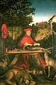 Alberto di Brandeburgo come San Gerolamo. 1527. Olio su tavola di ...