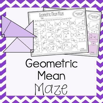 Learn the hypotenuse leg theorem, use the hl theorem to prove congruence in right triangles, and that corresponding parts of congruent triangles are the hypotenuse leg or hl theorem, is not as funny as the hypotenuse angle or ha theorem, but it is useful. Geometric Mean Maze Worksheet | Geometric mean, Maze ...