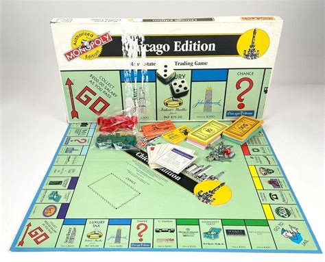 Monopoly Chicago Edition Board Game 1995 Usaopoly Replacement Parts