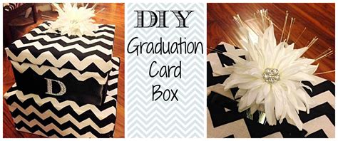 Graduation hat card box tutorial. MinettesMaze: DIY Chevron Graduation Card Box