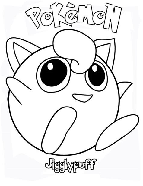 Pokemon Jigglypuff laughing Coloring Page - Download & Print Online Coloring Pages for Free