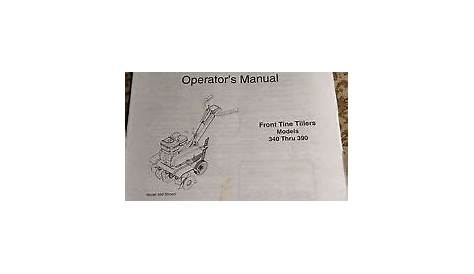 MTD Operator's Manual for Front Tine Tillers Models 340-390 | eBay