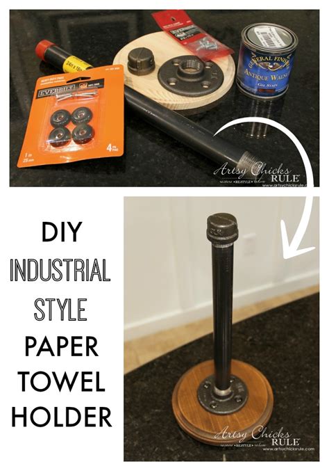 So Simple Industrial Style Diy Paper Towel Holder Super