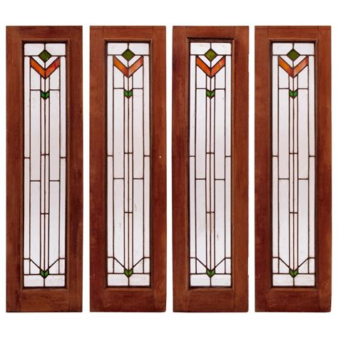 Pair Of Art Deco Stained Glass Windows For Sale At 1stdibs Art Deco Windows For Sale Pair