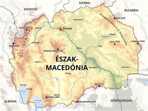A központi povardarie régió a vardar folyó partján fekszik, és látnivalókkal teli városok és települések tarkítják. Észak-Macedónia térképek