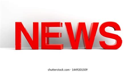 Red Word News On White Wall Stock Illustration 1449201509 Shutterstock