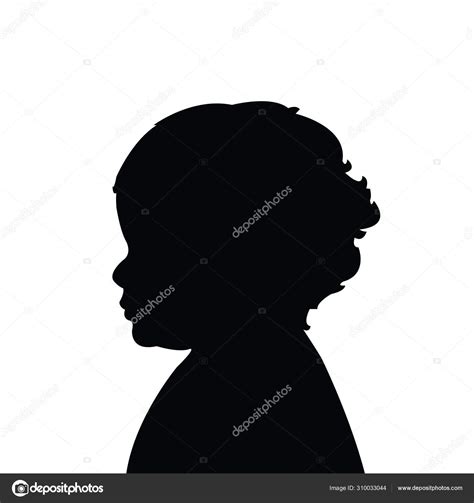 Baby Girl Head Silhouette Vector Stock Vector By ©drart 310033044
