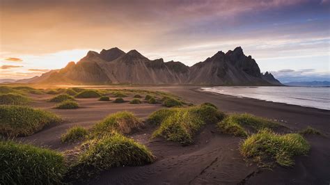 Wallpaper Id 113721 Landscape Water Sand Mountains Iceland