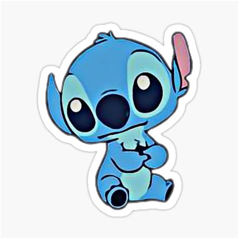 Baby Lilo And Stitch Cute Face Star Sticker For Sale By Weshop23