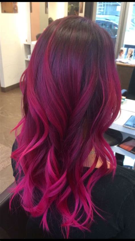 Magenta Scanning Shadow Hair Color Purple Fuschia Hair Curly Hair