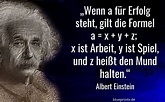 Formel für Erfolg - Einstein und seine Gleichung | Wissenswertes und Ideen