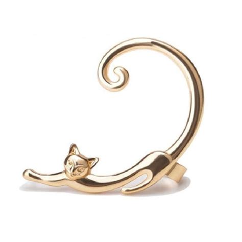 Cute Long Tailed Cat Earrings Cat Stud Earrings And Jewelry Set