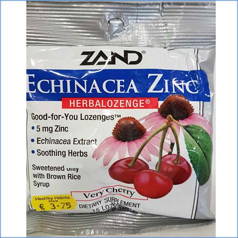 Echinacea Zinc Herbal Lozengers Healthy Habits