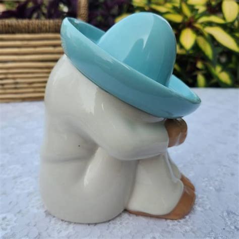 Pepes Siesta Porcelain Mexican Figurine Sombrero Taking A Etsy Canada