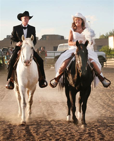 Cowboy Wedding In Colorado Except I Would Ride Side Saddle And