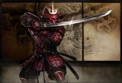 Red Samurai Samurai Art Samurai Armor Fantasy Samurai