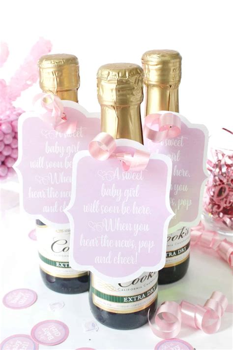 Also, never underestimate the power of a well thought out thank you note. Champagne Baby Shower Favors - Swaddles n' Bottles