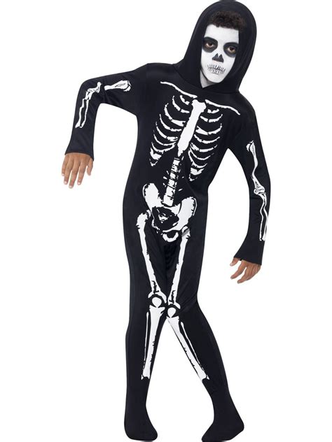 Skeleton Kids All In One Costume Halloween