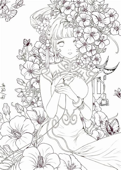 Anime Coloring Books For Adults Elegant A Asian Inspired Pinterest In