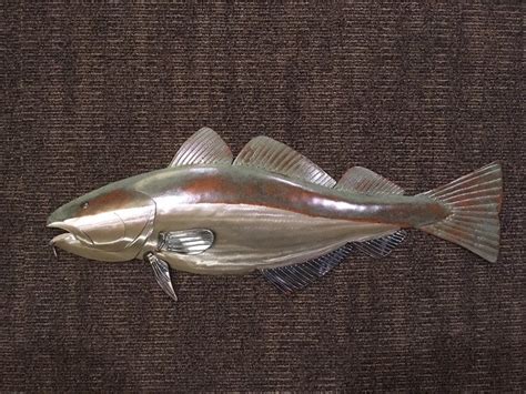 Cod 35in Fish Metal Sculpture Free Shipping In The Us