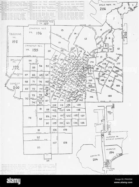 29 1909 Los Angeles Precinct Map Stock Photo Alamy