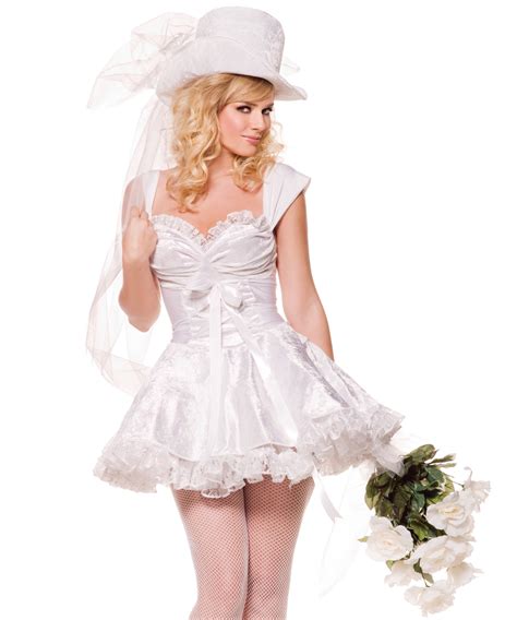 Sexy Womens Burlesque Bride Wedding Dress Halloween Costume Ebay