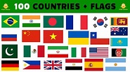 100 Countries and Flags in English - YouTube