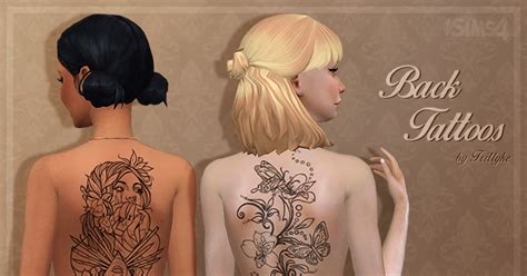 Sims 4 Ccs The Best Back Tattoos By Trillyke